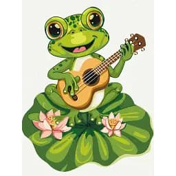 Картина по номерам Brushme Лягушонок гитарист 30x40 см