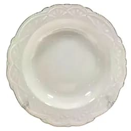 Тарілка кругла порцелянова Ø22 (см) глибока супова тарілка для перших страв Біла Yiwu 120-YH-HG023