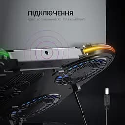 Охолоджувальна підставка для ноутбука GamePro Black (CP1450) - мініатюра 7
