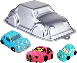 Алюминиевая форма кондитерская для торта в виде автомобиля для детских праздников, Kitchen Master Серебристый 87236