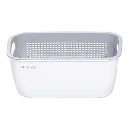 Кошик для миття овочів та фруктів Yiwu пластиковий 29х5х21х11 см білий HP-45-6W