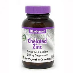 Вітаміни та мінерали Bluebonnet Nutrition Chelated Zinc, 90 вегакапсул