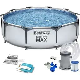 Каркасный бассейн Bestway 56408, размер 305 x 76 см с фильтрующим насосом
