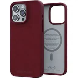 Чехол-накладка Njord Suede MagSafe Case Red для iPhone 15 Pro Max (NA54SU11)