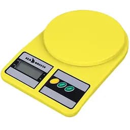 Ваги електронні Sea Breeze SB-070 настільні кухонні ваги для зважування продуктів до 10 кг Жовті