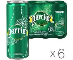 Perrier, 0,33 л, Упаковка 6 шт., Пер'є, Води мінеральні газована, ж/б