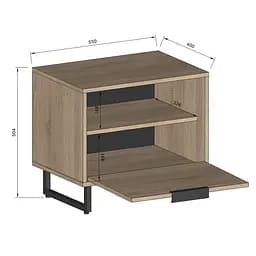 Тумба для взуття Moreli Forte F-0004 в стилі Loft 550х505х400 мм Білий - мініатюра 2