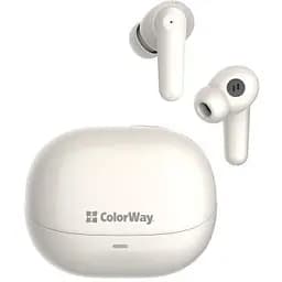 Наушники ColorWay Slim TWS-1 Earbuds Long Life Beige (CW-TWS1BE)