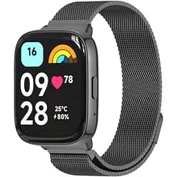 Миланский сетчатый ремешок Primolux для часов Xiaomi Redmi Watch 3 Active Black