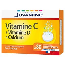 Витамин С+D+ Кальций Juvamine 30 шипучих таблеток