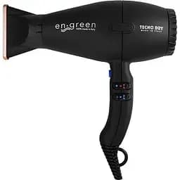 Фен стайлер Tecnodry En green 2200W 2 концентратора 2 швидкості 4 температурні режими Фільтр Чорний