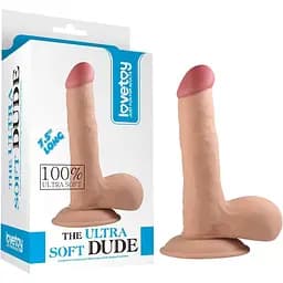 Реалистичный фаллоимитатор The Ultra Soft Dude 7.5" 18 см телесный