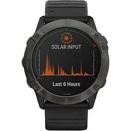 Garmin Fenix ​​6X Pro Solar Titanium Carbon Grey DLC with Black Band (010-02157-21)