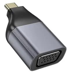Перехідник Hoco UA34 Type-C to VGA Metal grey - мініатюра 3