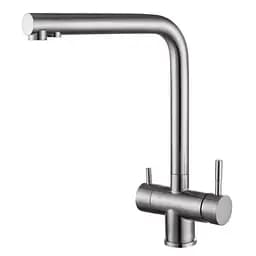 Смеситель для кухни на две воды Zerix LUX-021 нержавеющая сталь ZX4872 Нержавеющая сталь