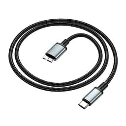 Кабель Hoco Type-C to Micro USB 3.0 excellent speed cable US10 5Gbps адаптер 50 см - мініатюра 3
