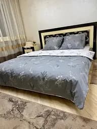 Постельное белье хлопковое Итея Полутораспальное 150 x 220 Бязь Серое 70 х 70 