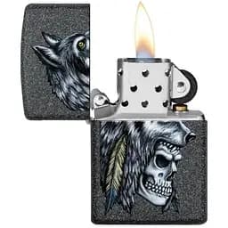 Запальничка Zippo Wolf Skull Feather Design - мініатюра 2