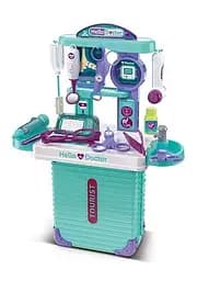 Набор доктора 008-305 чемодан, монитор, зеркало, очки, шприц, капельница, в коробке (6975434401690)