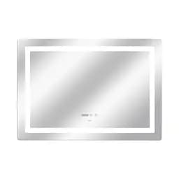 Дзеркало Qtap Mideya 1000x700 з LED-підсвічуванням Touch, з антизапотіванням, з годинником, диммером яскравості QT2078NCF10070W - мініатюра 4