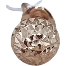 Золотая моносерьга-пуссета Favoritum с алмазной гранью. 210115_7/1_А