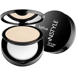 Пудра компактна TopFace Instyle Wet & Dry Powder PT261 відтінок 001, 10 г