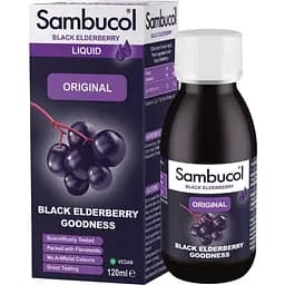 Сік чорної бузини Sambucol Black Elderberry Original, 120 мл для підтримки імунної системи