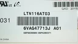 Матриця 11.6 LTN116AT03 1366х768, 40pin, LED, NORMAL, глянцева, роз'єм праворуч знизу для ноутбука - мініатюра 2