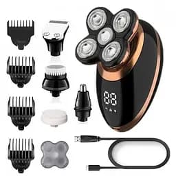 Электробритва аккумуляторная VGR V-316 LCD (5 в 1) триммер машинка для стрижки волос бороды