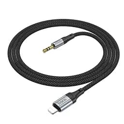 AUX кабель Hoco UPA26 Lightning to Jack 3.5 1 м чорний - мініатюра 6