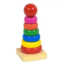 Детская деревянная игрушка "Пирамидка" Bambi RZV100, 14 см