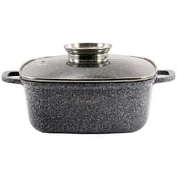 Кастрюля алюминиевая квадратная Zauberg с мраморным покрытием и крышкой 3.5 л (1222 SN)