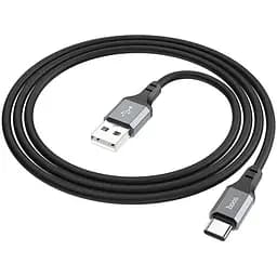Кабель Hoco X86 Type-C Spear silicone charging data cable Чорний