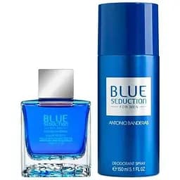 Набір Antonio Banderas Blue Seduction 100 мл туалетна вода 150 мл Одеколон