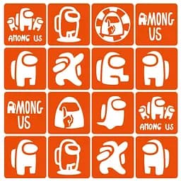 Набор трафаретов для био-тату Among us among_us_simple-16