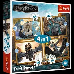 Пазл 4 в 1 Как приручить дракона. Дни Дракона - 207 шт. TREFL 34678