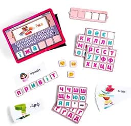 Планшет для девочек "Собери слово за картинкой" 23*16*5см Ubee ПСД199-УКР