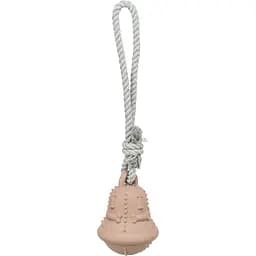 Іграшка Trixie для собак Різдвяний дзвіночок на мотузці для ласощів натуральний каучук 36 см