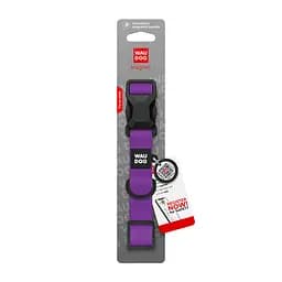 Нашийник для собак водостійкий Waudog Magnet з QR-паспортом магнітна пряжка-фастекс XL Ш 25 мм Д 38-58 см фіолетовий - мініатюра 6