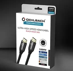 Кабель HDMI Oehlbach Black Magic MK II UHD v2.1 8K 48Gbit HDR Ethernet ARC 3м Black - мініатюра 7