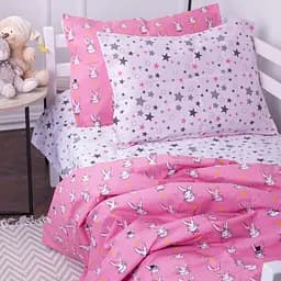 Комплект постільної білизни MirSon Kids Time 17-0528 Bunnies pink дитячий - мініатюра 5