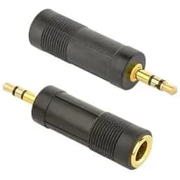 Звуковой переходник Cablexpert 6.35 мм F - 3.5 мм M черный (A-6.35F-3.5M)