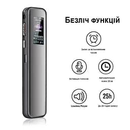 Професійний цифровий диктофон з активацією запису голосом Savetek GS-R60, 64 Гб пам'яті (100640-64) - мініатюра 3