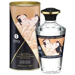 Розігріваюче масло Shunga Aphrodisiac Warming Oil Vanilla Fetish без цукру, смачне 100 мл
