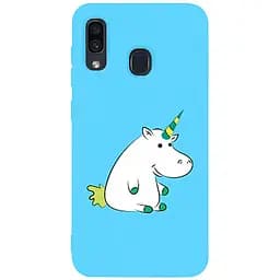Чохол-накладка Toto Matt TPU 2 mm Print Case Samsung Galaxy A20/A30 #1 Unicorn Circle Sky Blue