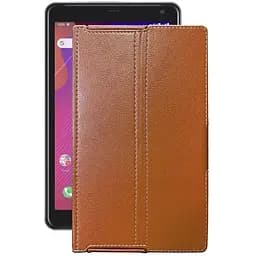 Чехол StatusCASE из экокожи для планшета Prestigio Q Pro Коричневый