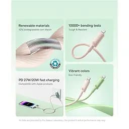 Кабель Baseus Habitat Series Fast Charging Cable Type-C to Lightning 20W 2m P10360201631-01 Green - мініатюра 6