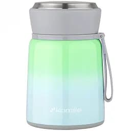 Термос пищевой Kamille 530 мл фиолетовый с салатовым (KM-2096-PRLG)