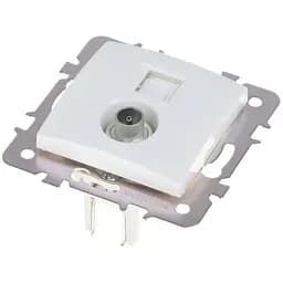 Розетка Brille RB-1TV + 1TF біла (42-027) - мініатюра 4