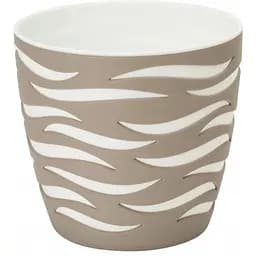 Горщик для квітів Form-Plastic Sahara Duo-18 2.9 л біло-бежевий (4410-051+011W)